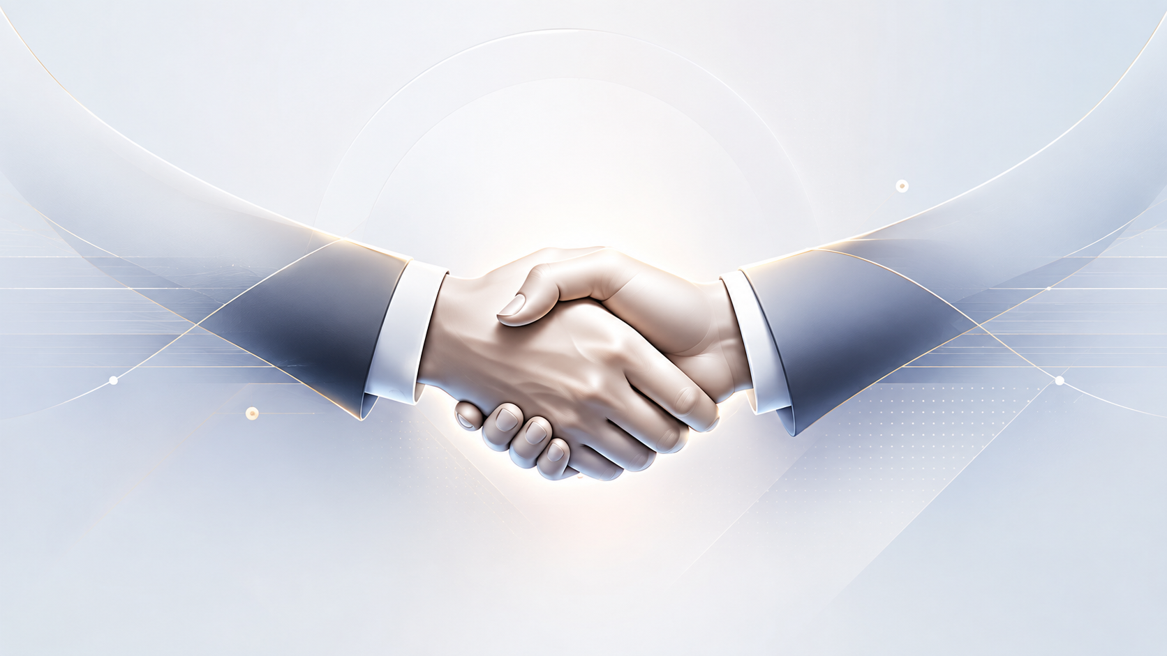 Professional partnership handshake